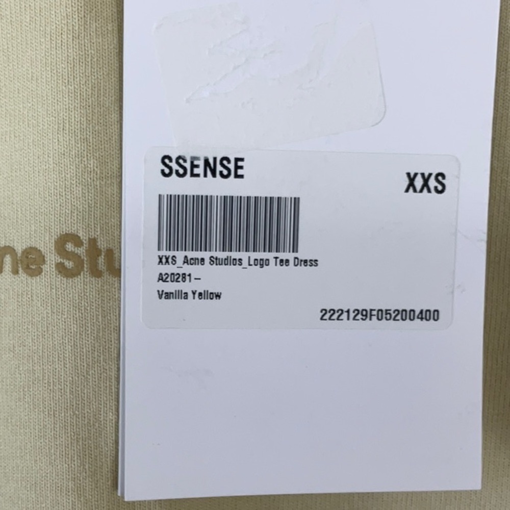 Acne Studios Logo T-Shirt Dress vanilla yellow - Picture 3 of 7